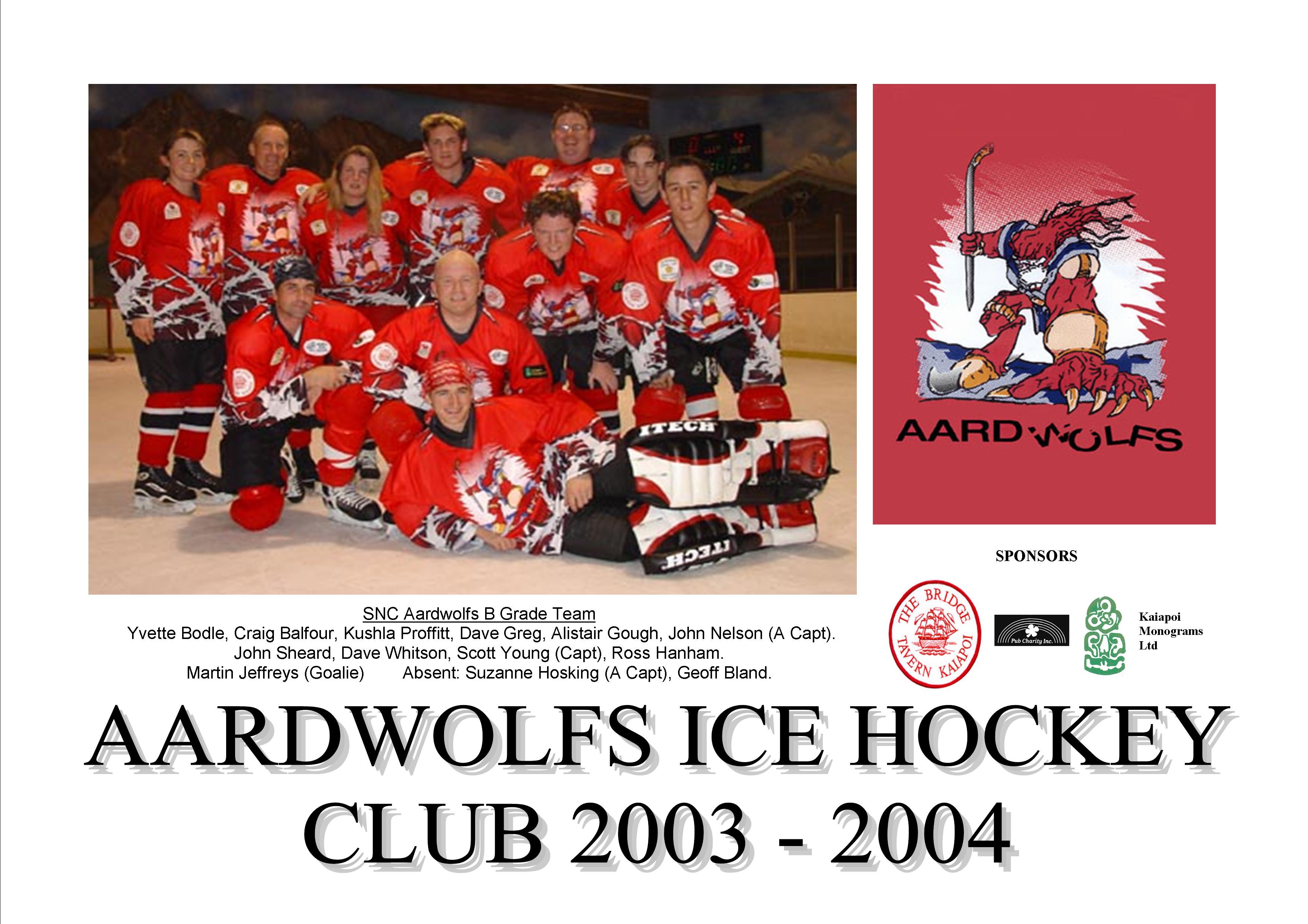 Aardwolf Bandits 2003 -2004 Team